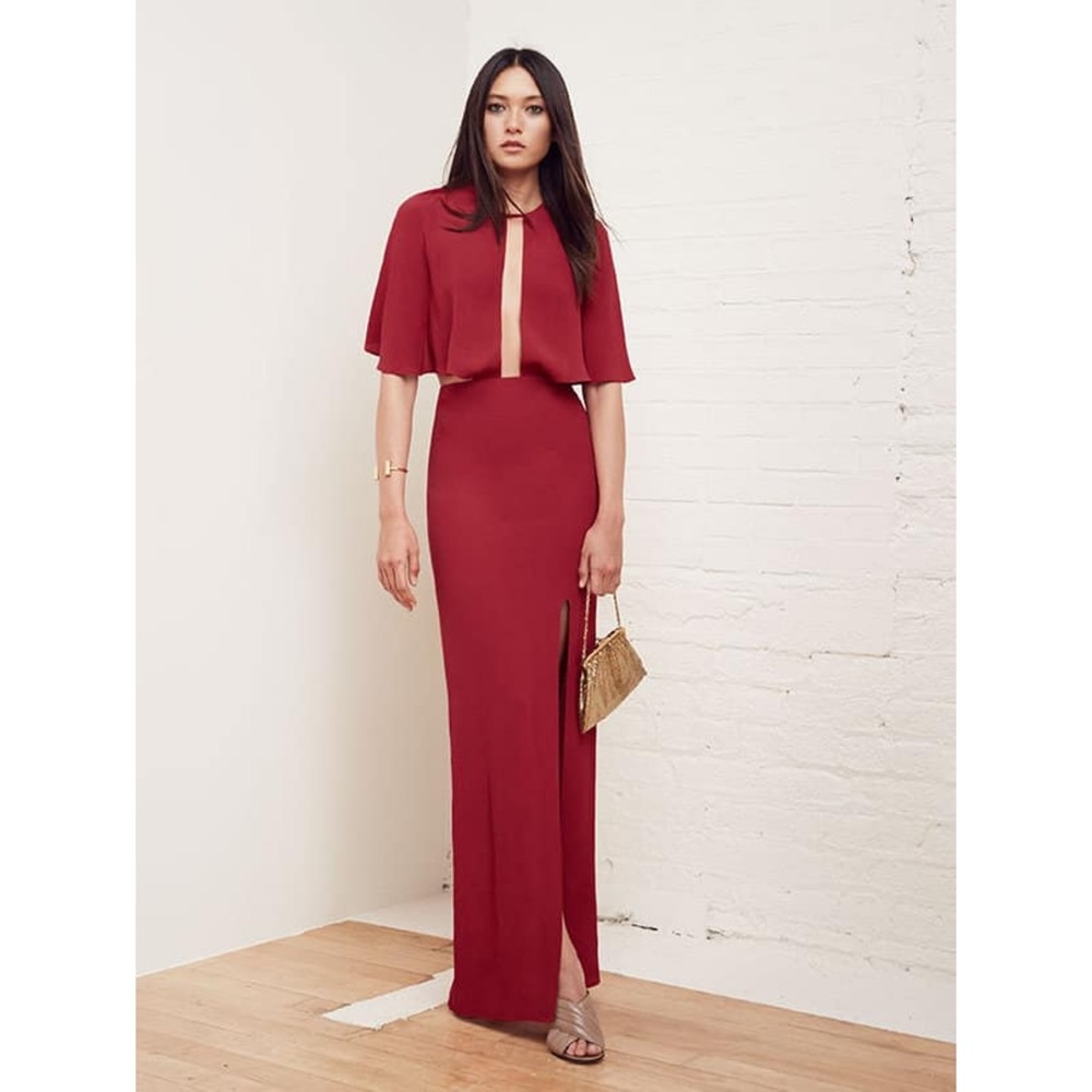 Reformation Alyssa Dress Cherry Bomb